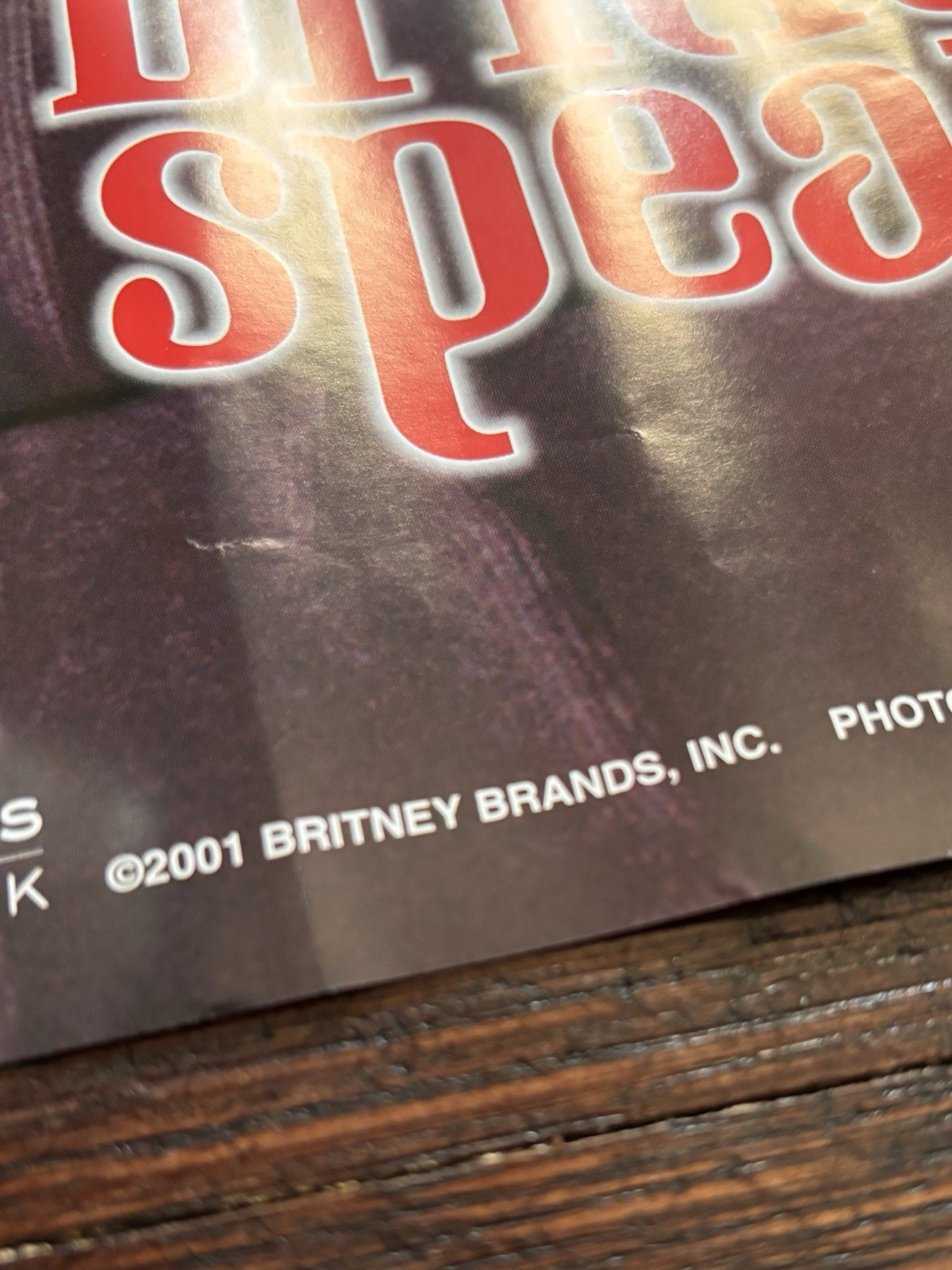 2001 Young Britney Spears Red Boots Poster-AS-IS-Funky 34×22.25”
