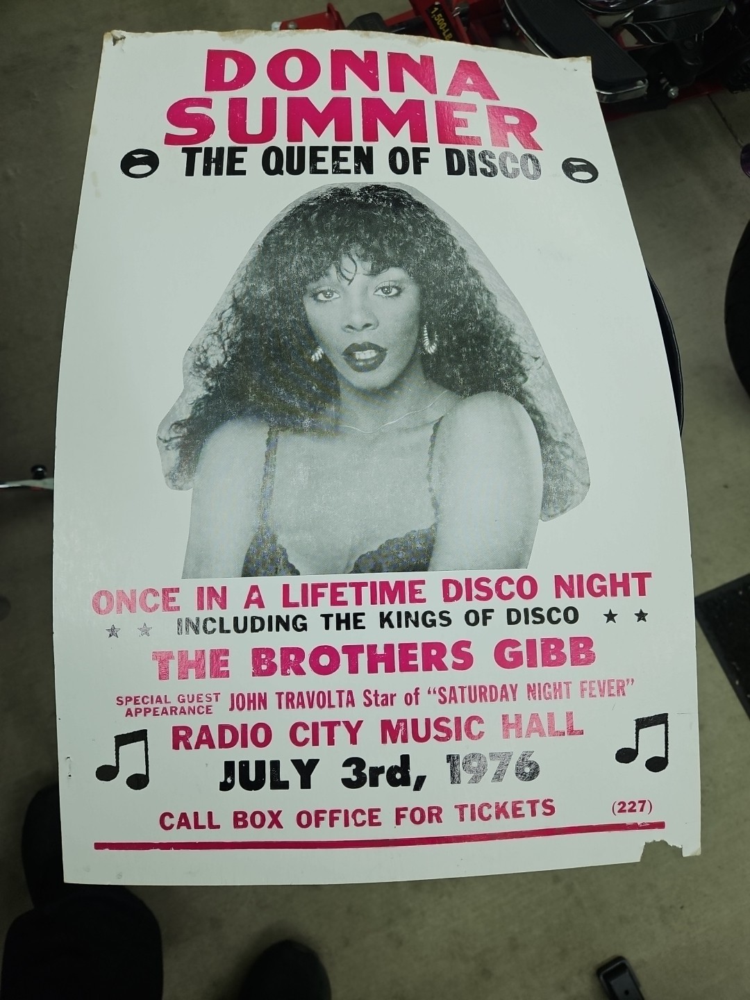 Vintage Rare Donna Summer The Queen Of Disco 1976 Poster Radio City Music Hall
