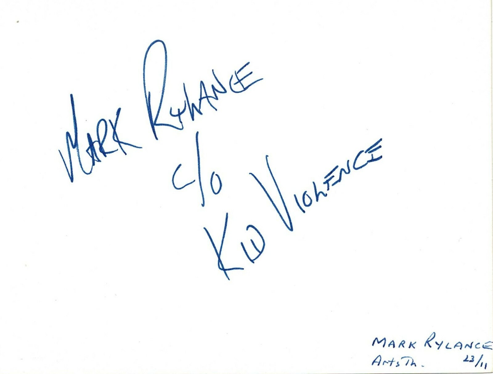 Mark Rylance Dunkirk Autographed Signed Album Page AMCo COA 5843