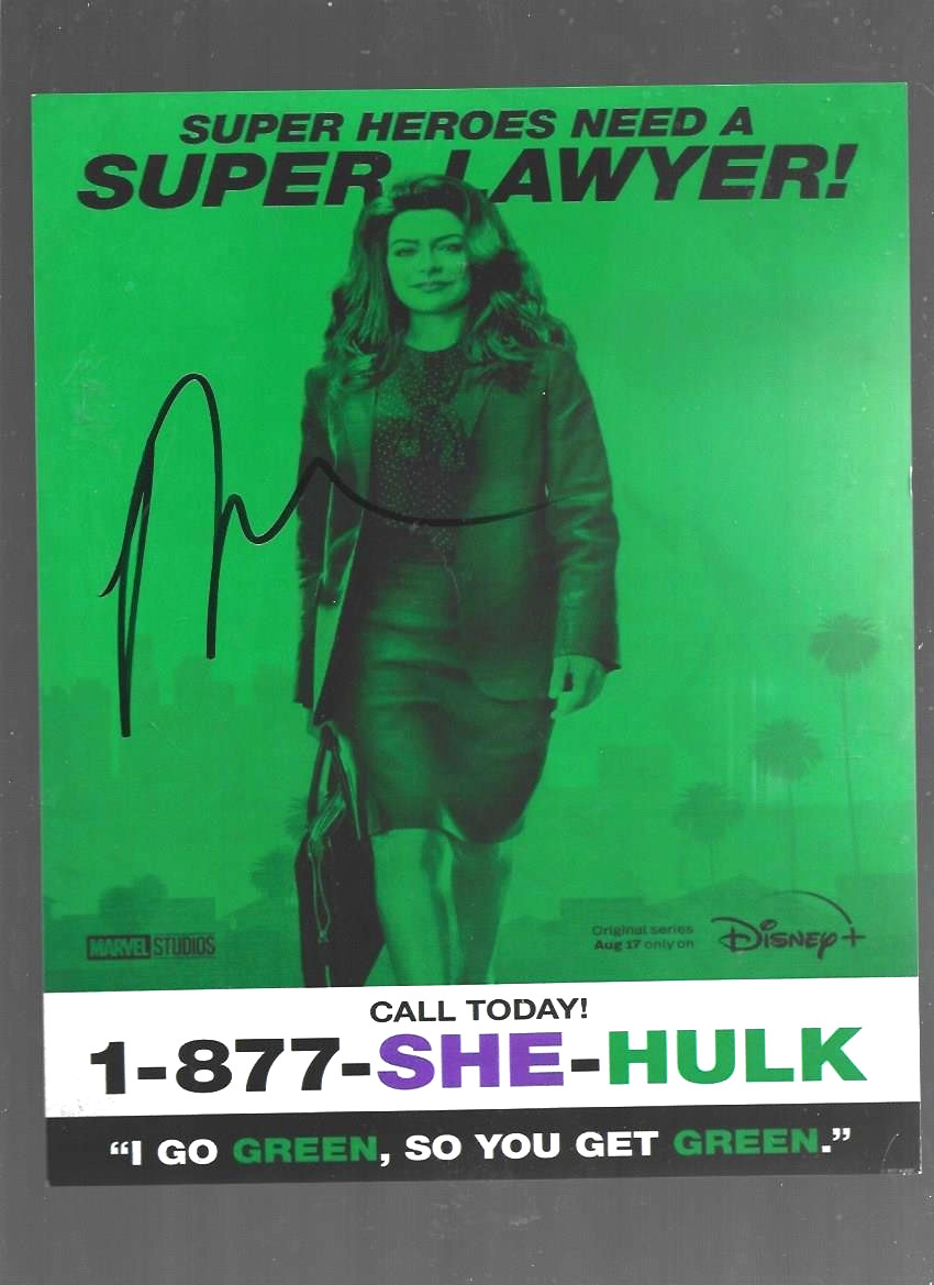 Original hand signed 8 x 10 photo by Tatiana Maslany as “She Hulk
