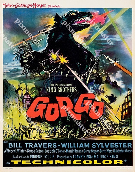 GORGO MONSTER 1961 VOLCANO ERUPTS – BELGIAN OS – 11 X 14 POSTER LOBBY CARD