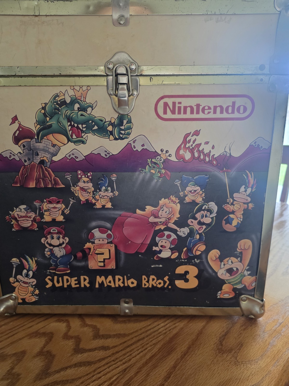 Rare Vintage 1980’s Nintendo Wooden Chest with Lid Officially Licensed NES Trunk