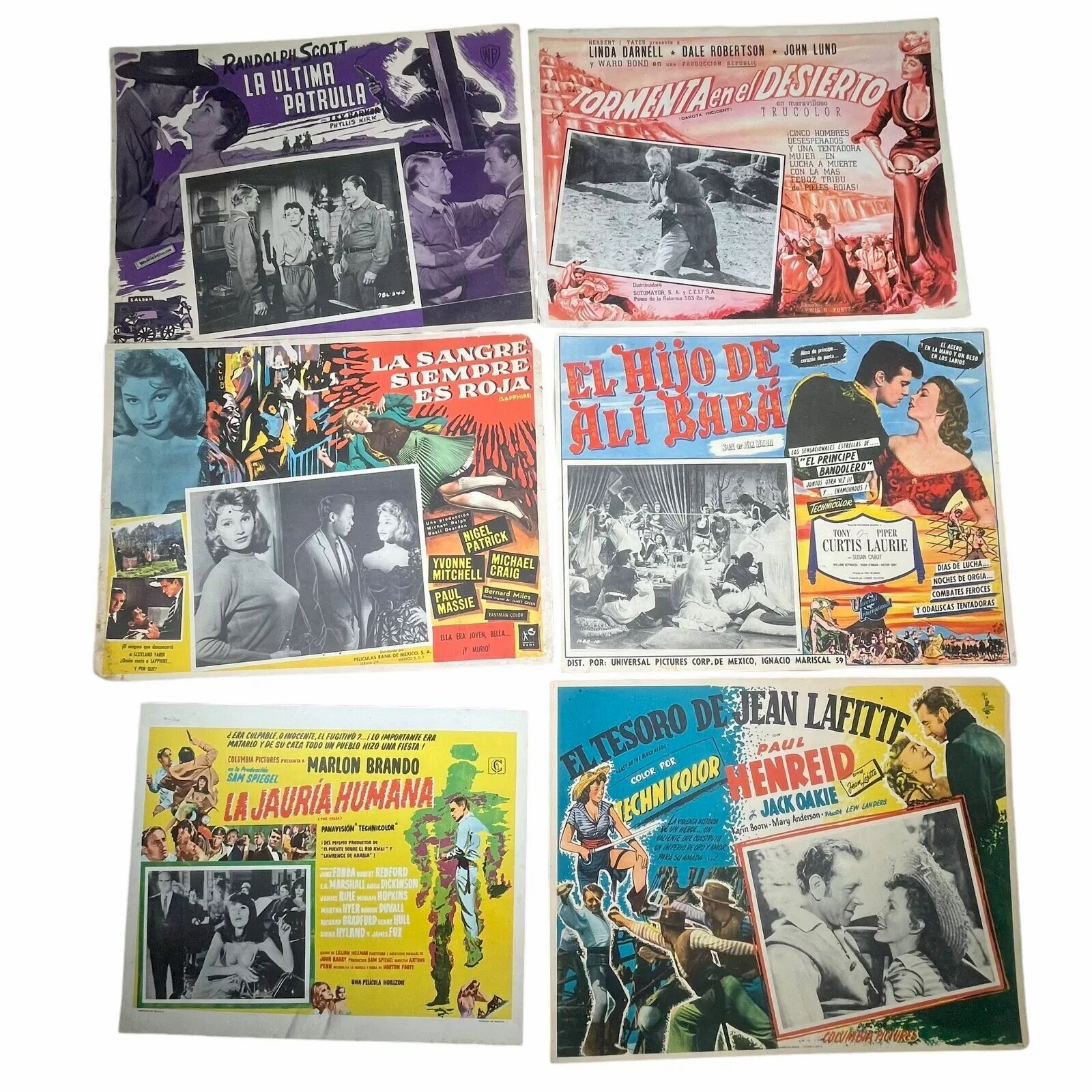 Vintage Mexican Movie Lobby Cards Posters Random (x20) Lot 40s 50s 60s 70s