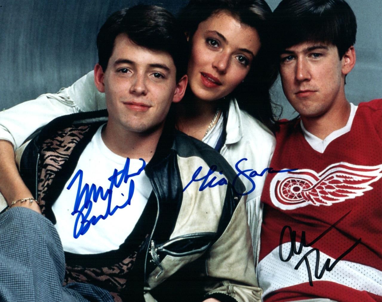 Alan Ruck Mia Sara Broderick signed 8×10 Photo autographed Picture photo w/COA