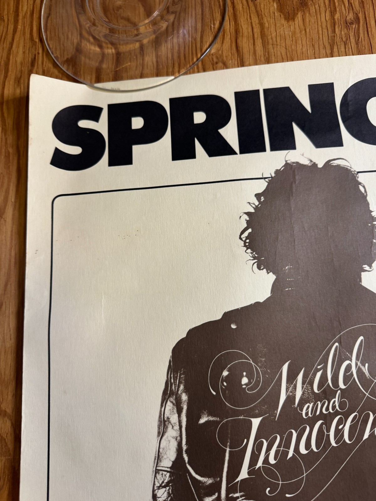 Bruce Springsteen Born to Run 1975 Bottom Line Columbia Records PROMO Poster