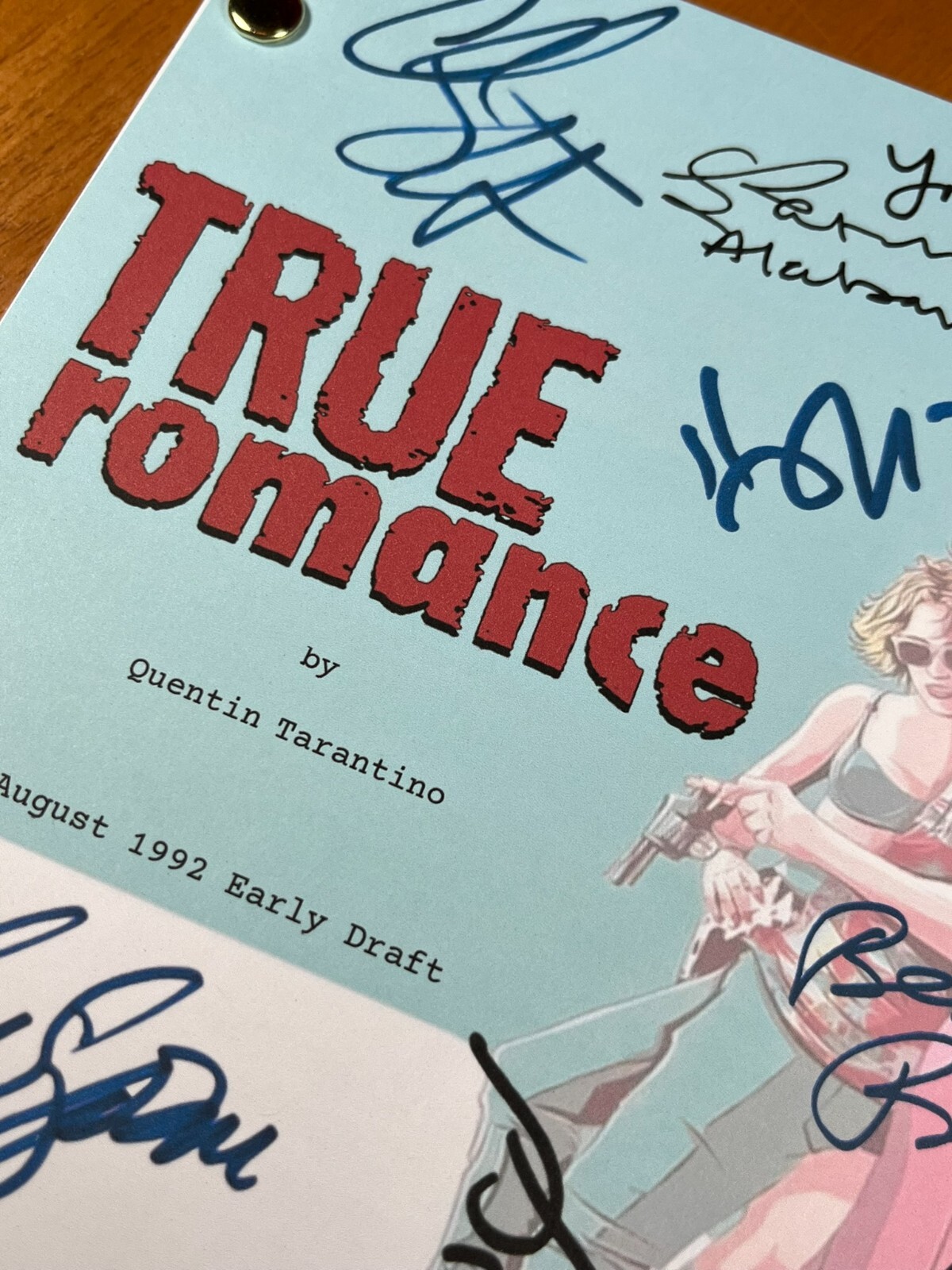 True Romance Script Signed- Autograph Reprints- 131 Pages