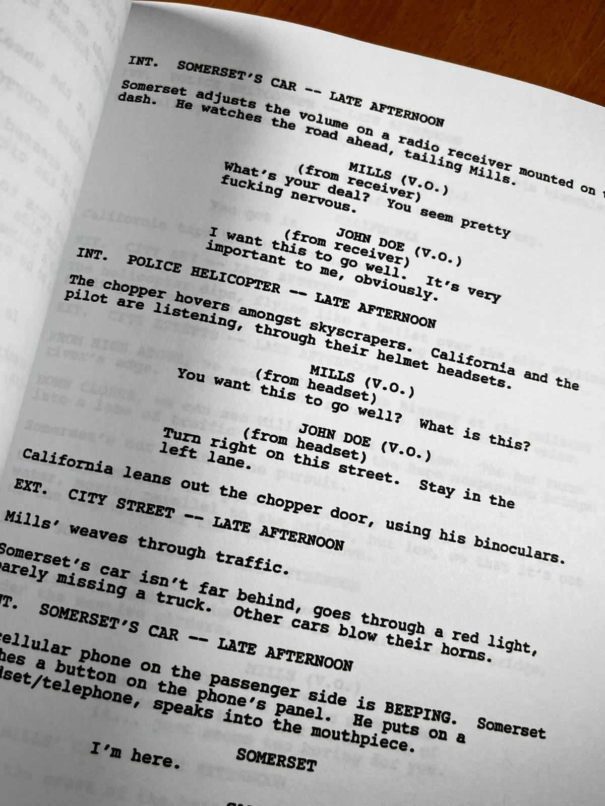 Seven Script Signed- Autograph Reprints- Brad Pitt- Se7en Movie Script- Horror