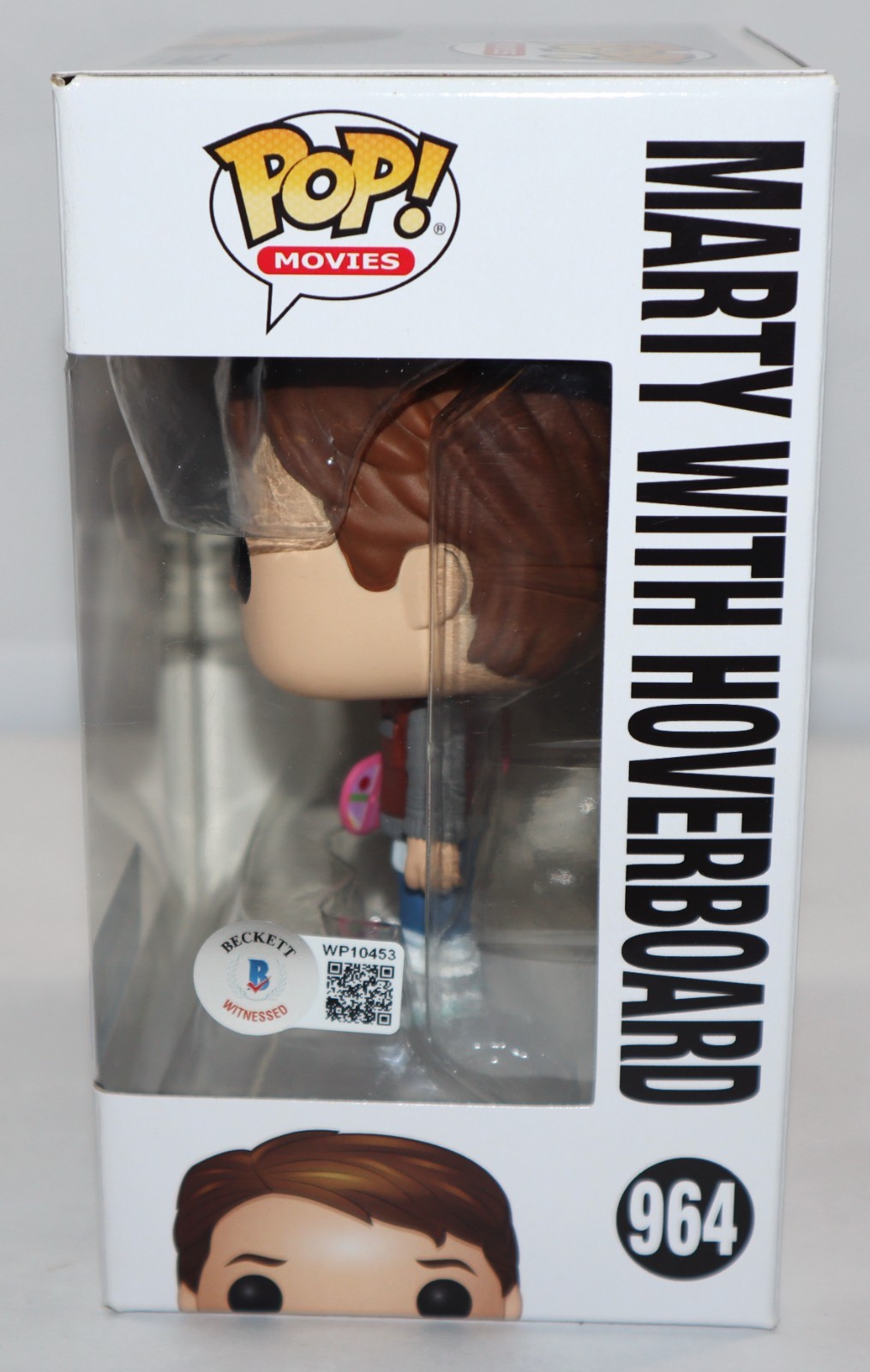 Michael J Fox Signed Marty Hoverboard Back To The Future 964 Funko POP Beckett