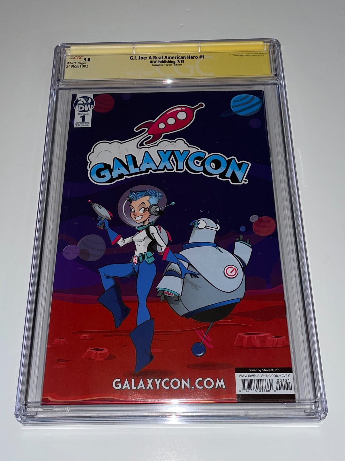 G.I. JOE A REAL AMERICAN HERO #1 “Virgin” CGC 9.8 Signed Comic BURGHARDT & WARD