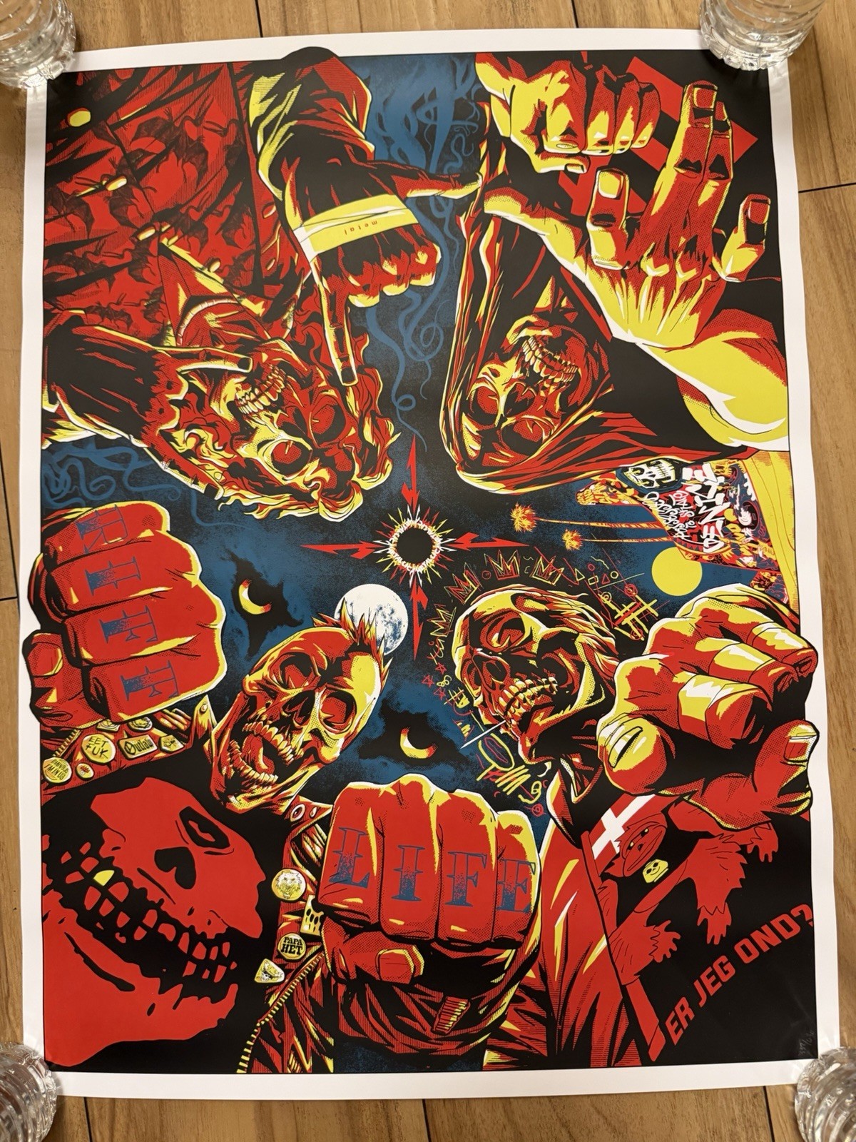 Metallica Skeleton Rotation Limited Edition Screen Printed Poster Numbered