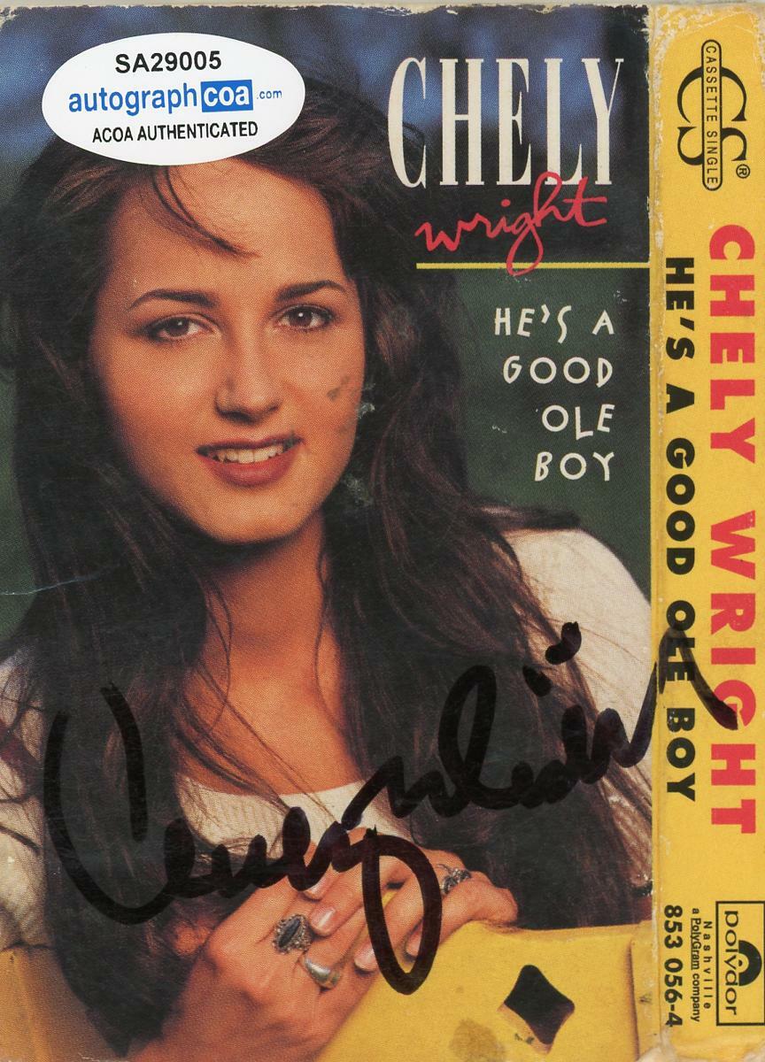 Chely Wright “He’s a Good Ole Boy” AUTOGRAPH Signed Cassette Tape Cover ACOA