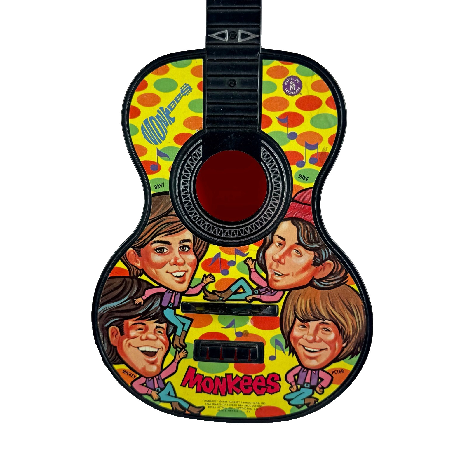 Monkees 20 Inch Toy Guitar By Mattel 1966 No Strings