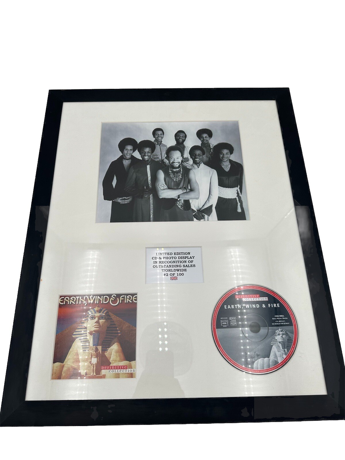 Earth, Wind & Fire : Definitive Collection -Framed Photo CD Artwork With COA