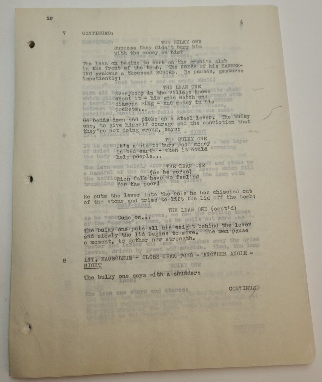 FRANKENSTEIN MEETS THE WOLF MAN / Curt Siodmak 1942 Screenplay, Lon Chaney Jr.