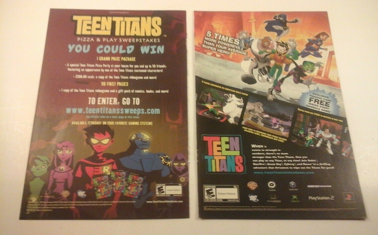 2006 Video Game Print Ad – TEEN TITANS – XBOX GAMECUBE PS2 GBA DC MAJESCO 10X13″