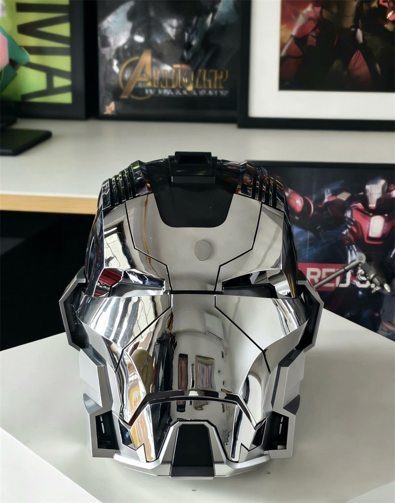 Iron Man MK17 1:1 Wearable Cosplay Mask Helmet Silver English Voice-control Prop