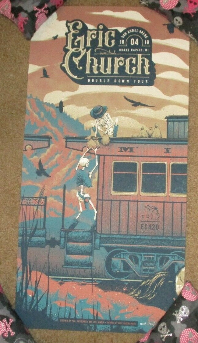 ERIC CHURCH concert poster GRAND RAPIDS 10-4-19 2019 print CHOIR half hazard