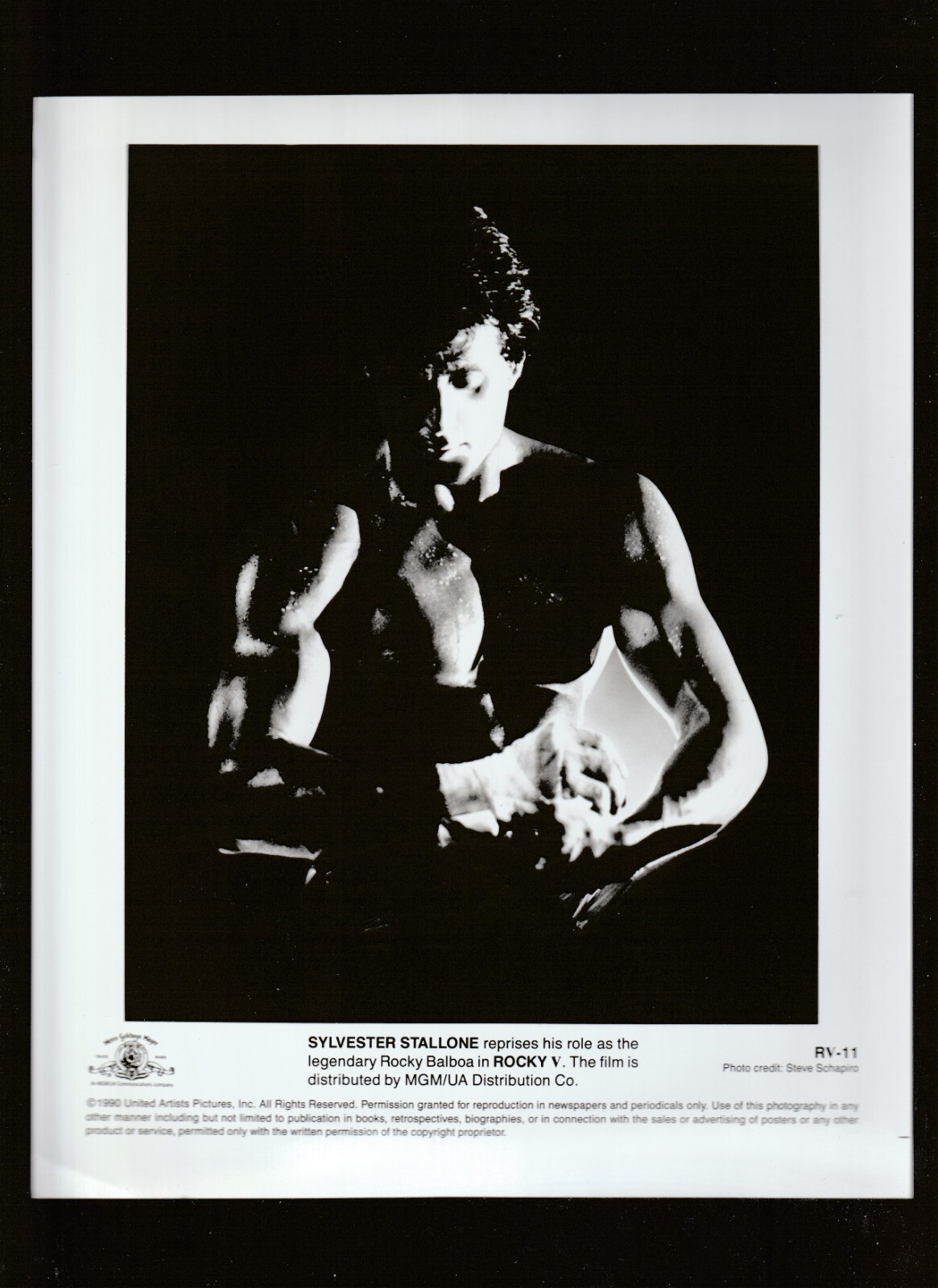 Rocky V 8 x 10 inch promo press kit photo #11 1990
