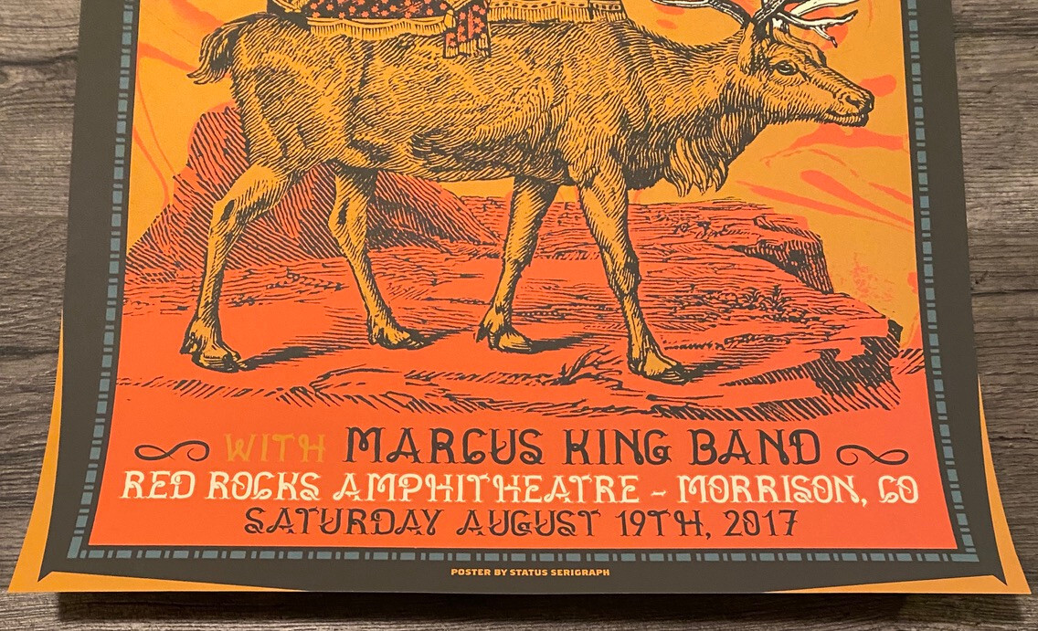 GOV’T MULE & YONDER MOUNTAIN RED ROCKS 8/19/2017 Event Poster 18×24 Morrison, CO