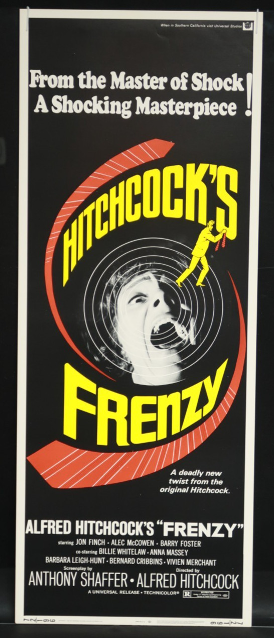 Frenzy 1972 Poster Insert 14 x 36 NSS 72/196 Alfred Hitchcock Jon Finch McCowen