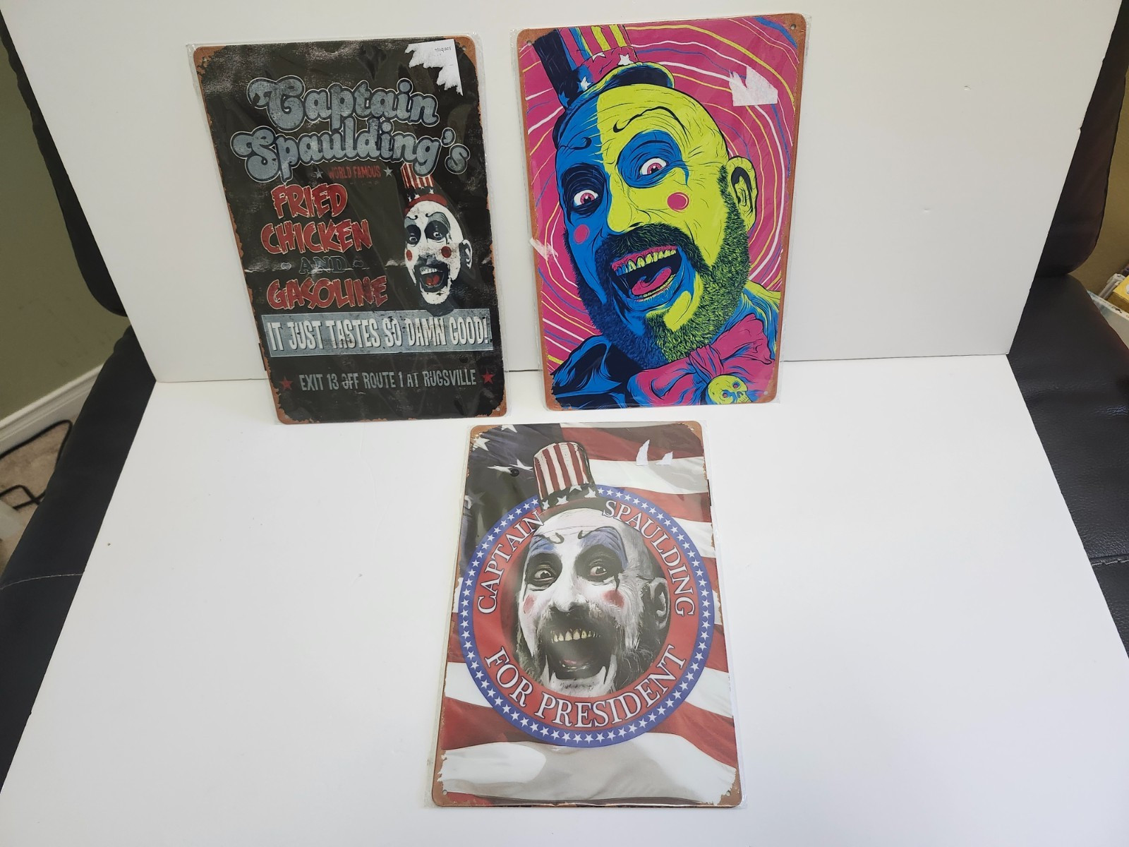 CAPTAIN SPAULDING TIN SIGN LOT HOUSE OF 1000 CORPSES SID HAIG METAL HORROR MOVIE