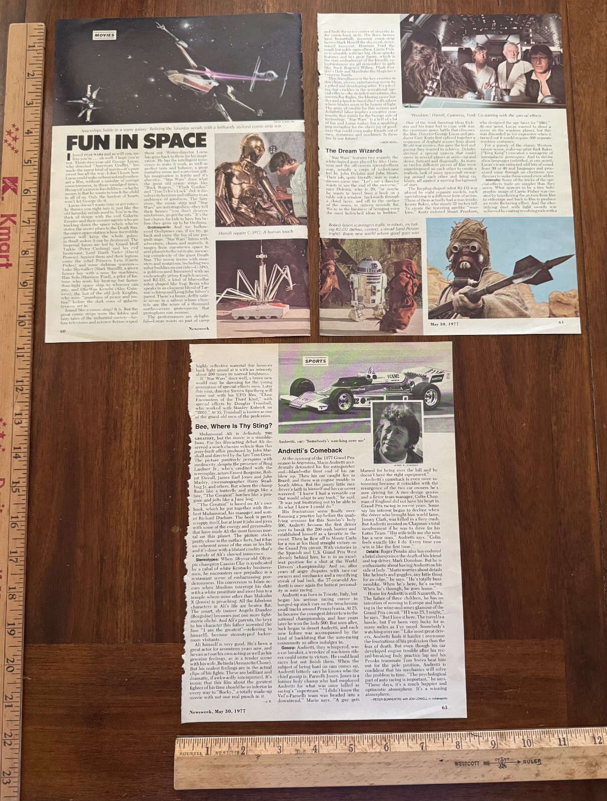 Vtg 1977 Newsweek Magazine Article Star Wars Fun in Space Movie Review