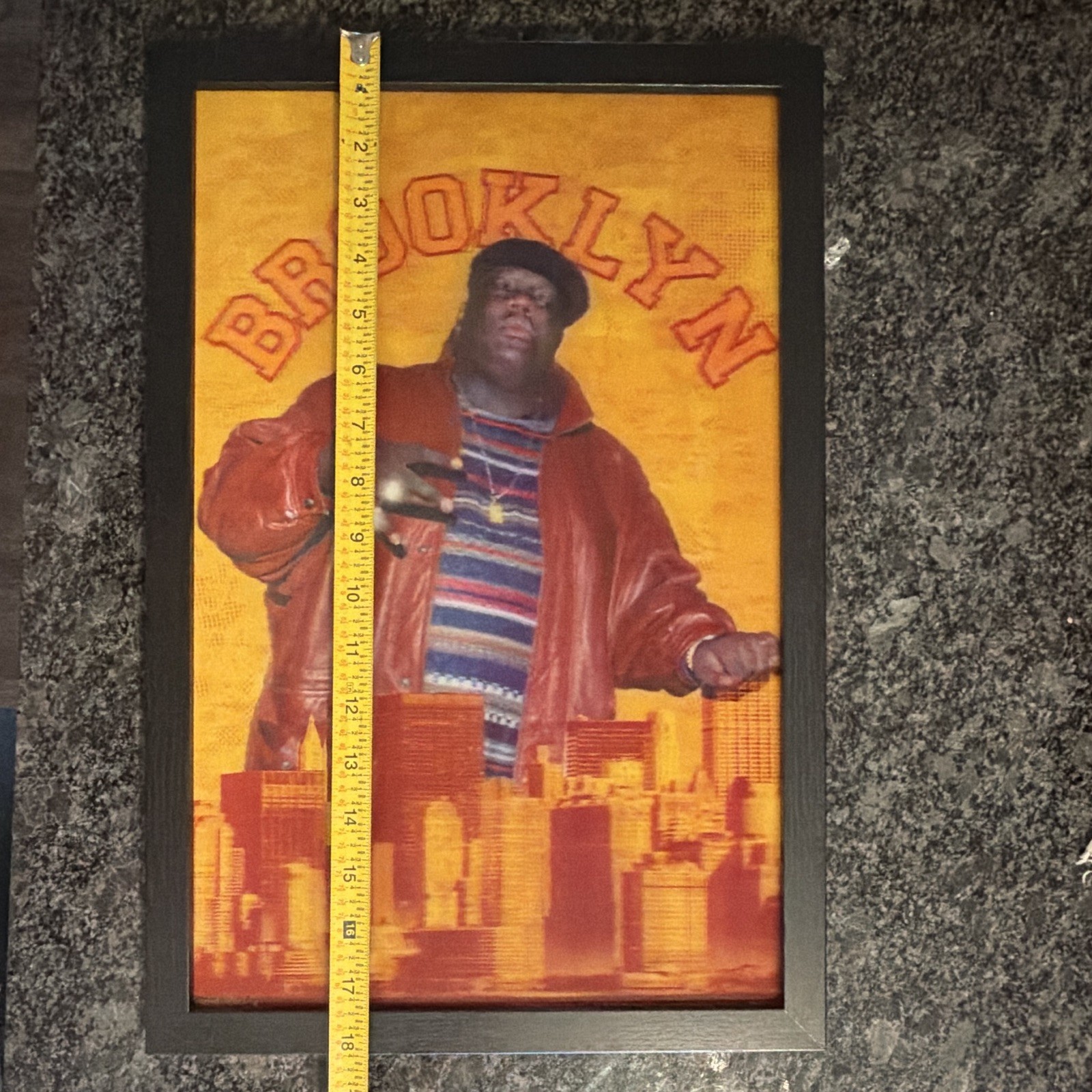 Notorious BIG Biggie Smalls 3D Brooklyn Framed Wall Art Poster NEW 12×18