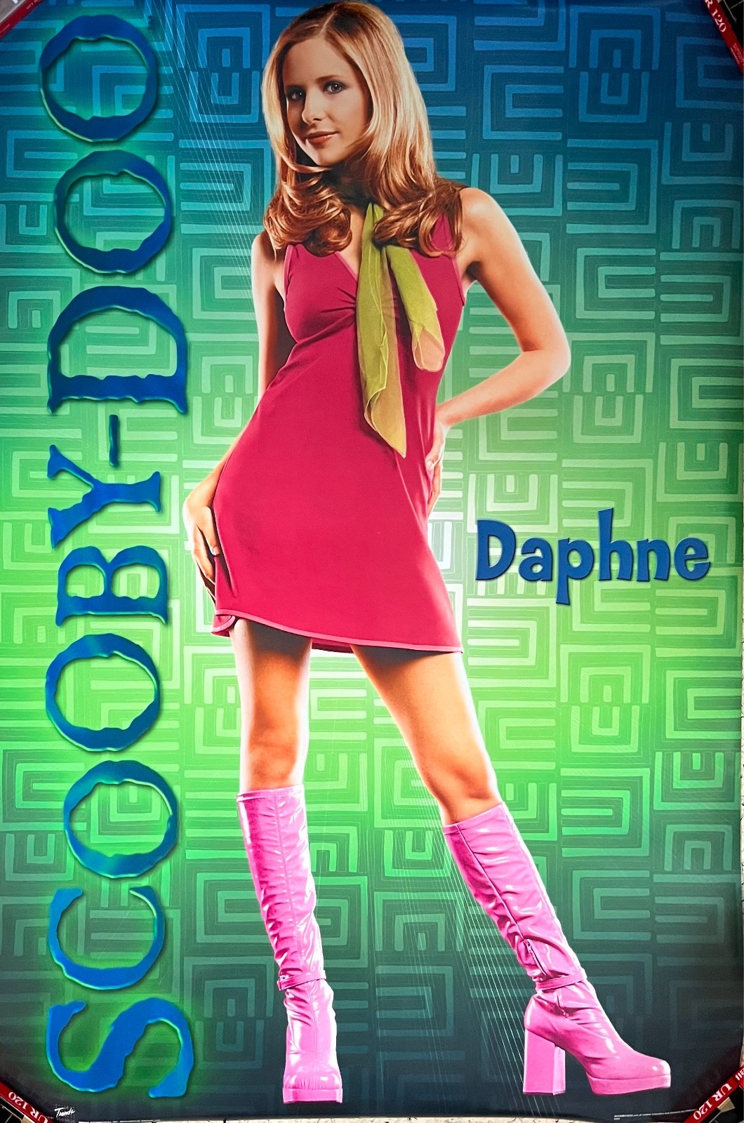 VINTAGE Daphne Scooby Doo Movie 34×22 Poster 2002 UNUSED