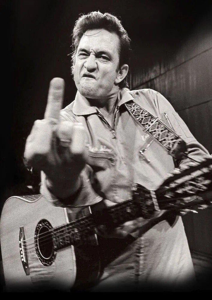 Johnny Cash Sticking His Finger Out 8×10 PHOTO PRINT