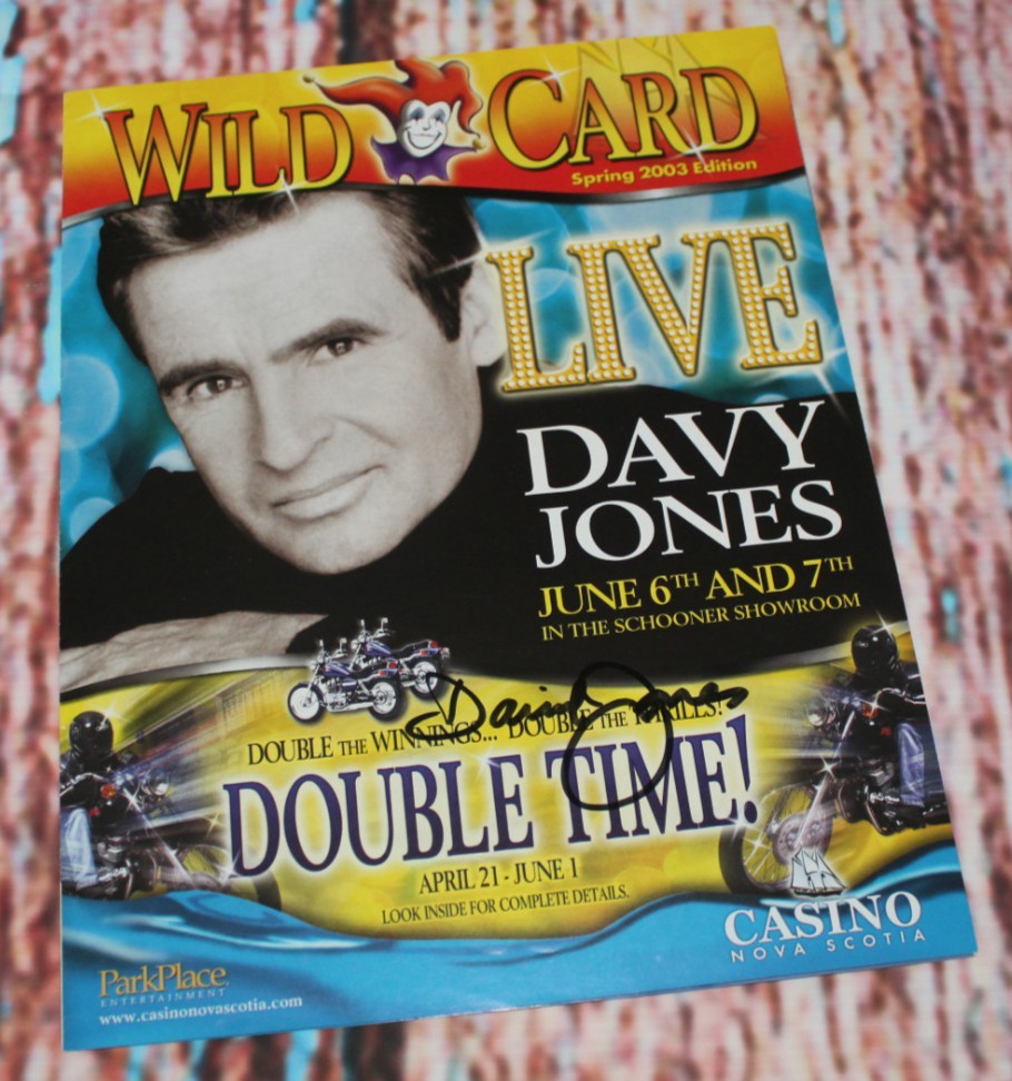 Davy Jones Authentic Autographed Signed The Monkees 2003 Casino Promo Magazine