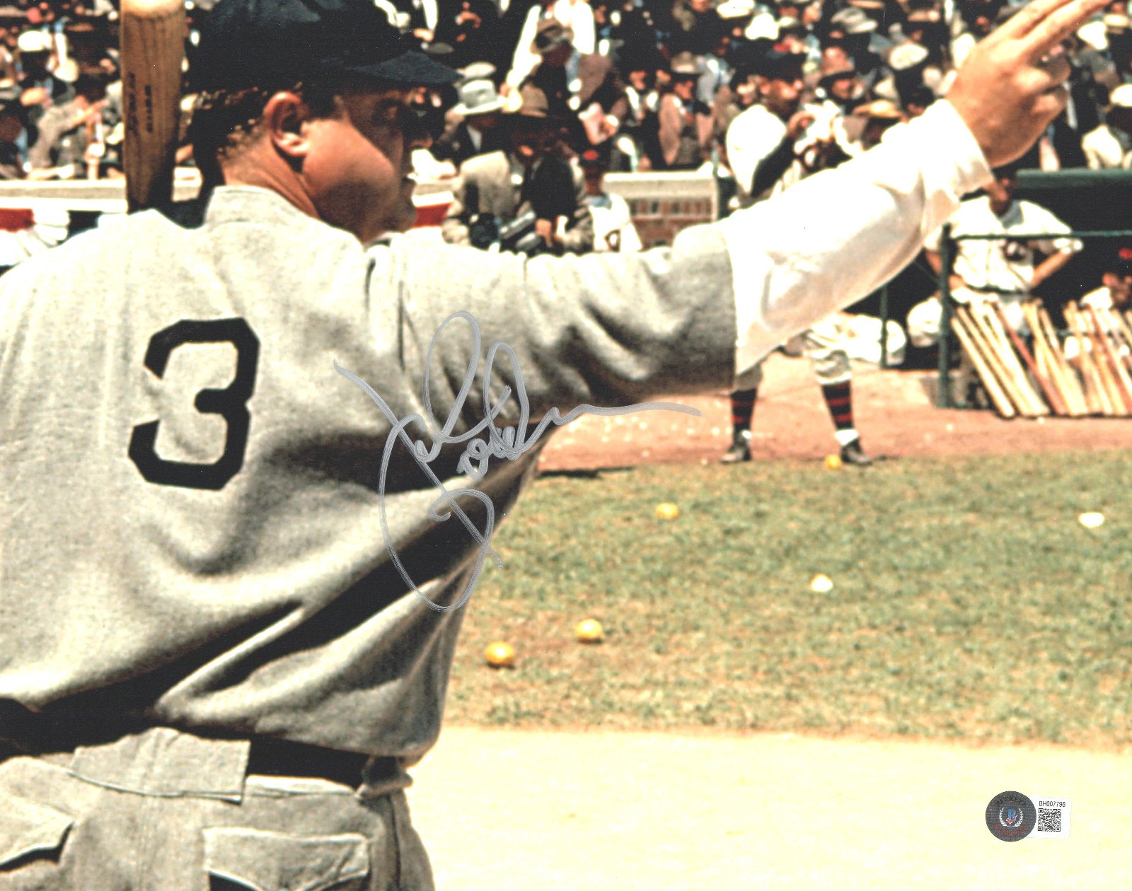 JOHN GOODMAN SIGNED AUTOGRAPH THE BABE 11×14 PHOTO BECKETT BAS BABE RUTH YANKEES