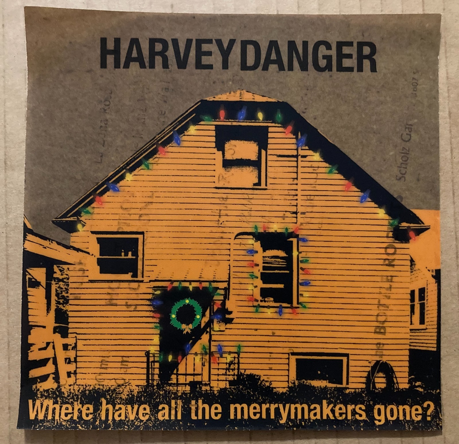 HARVEY DANGER Rare VINTAGE 1997 PROMO Vinyl WINDOW CLING POSTER for Where CD 6×6