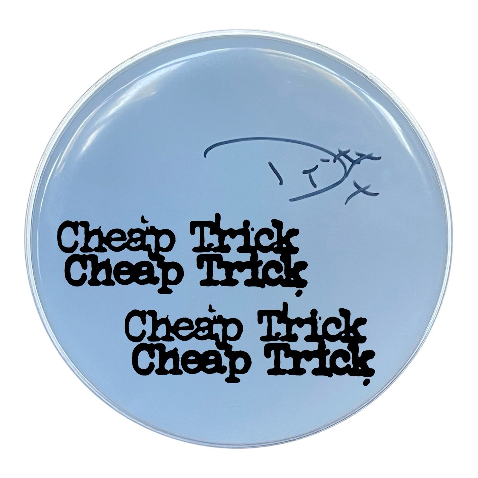Daxx Nielsen Cheap Trick Signed 12” Drumhead Rare Proof