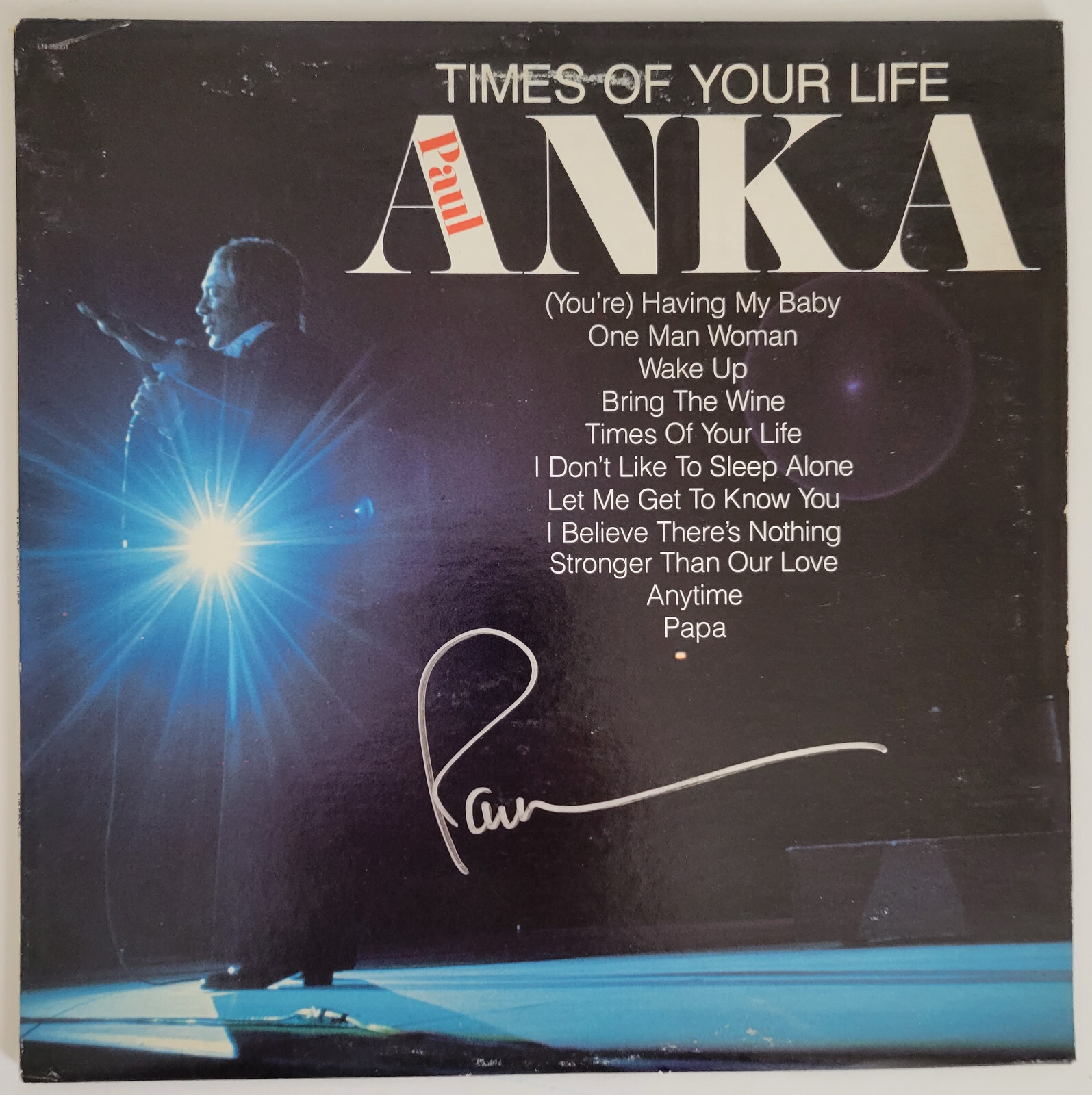 Paul Anka signed Times of your life album vinyl record COA proof autographed