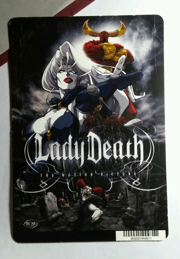 LADY DEATH LADYDEATH MOTION PICTURE MINI POSTER BACKER CARD (NOT a movie )