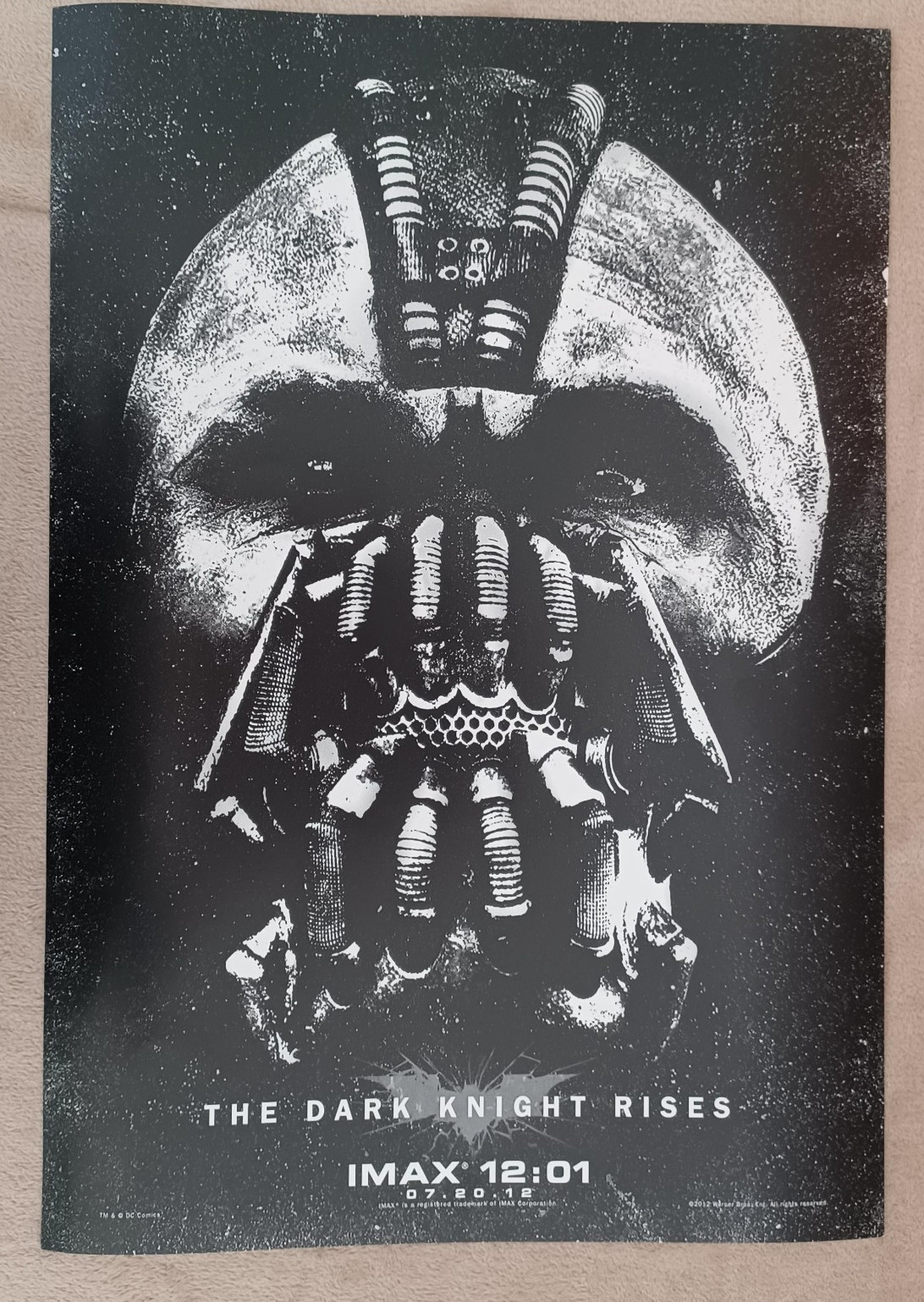THE DARK KNIGHT RISES – Bane – 2012 IMAX Promo Poster 13.5×19.5