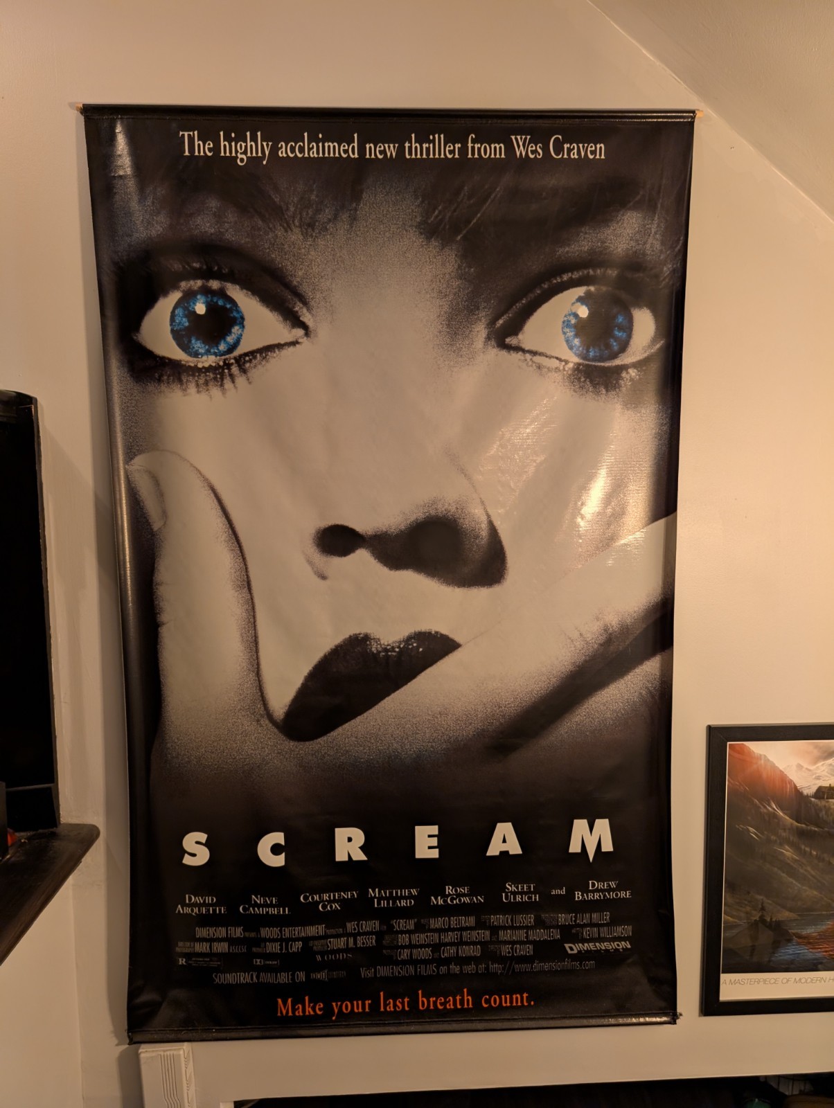 Scream 1996 Original Movie Theater Banner Poster 47×75 Inches Horror Memorabilia