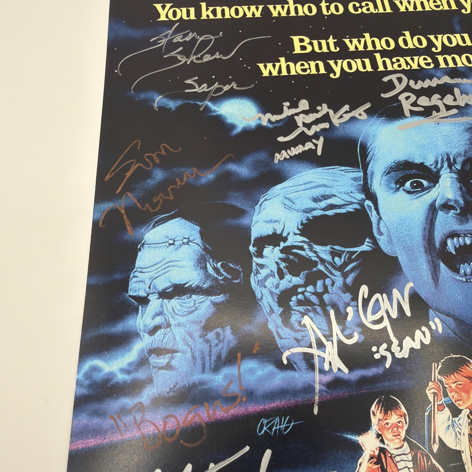 The Monster Squad Autographed 11×17 Poster Cast Signed by 15 Gower, Dekker, Shaw