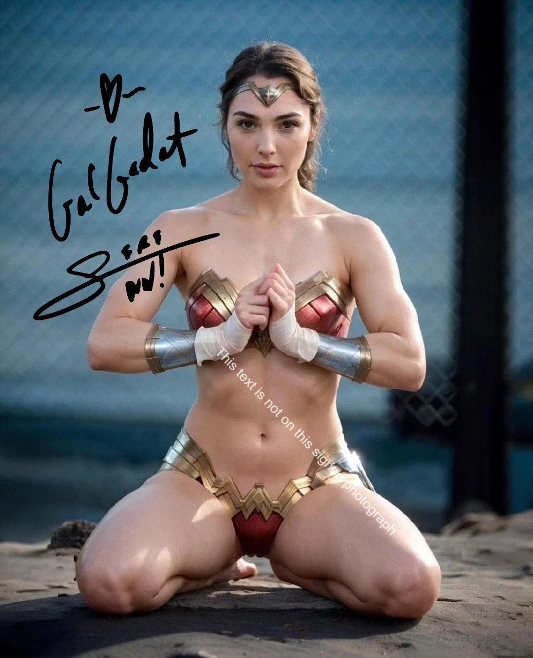 Gal Gadot Wonder Woman Signed Autograph 8×10 Photo DC Comics Actress HD186