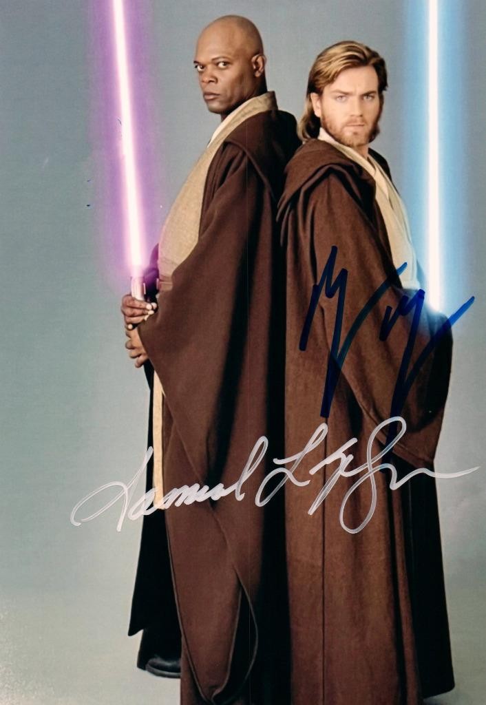 Samuel L Jackson Ewan McGregor Signed 8×10 Autographed Photo Picture with COA