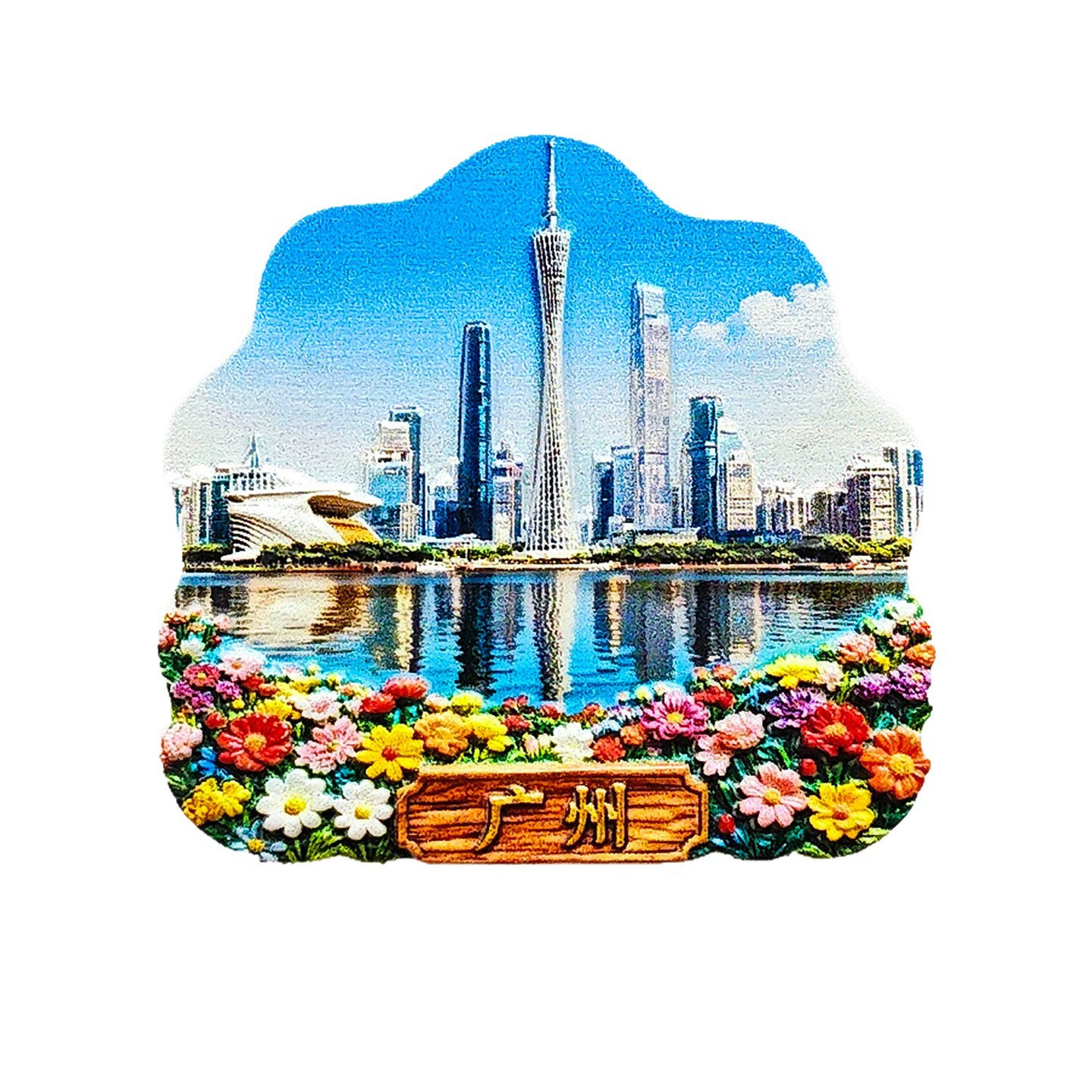 Guangdong Canton Resin Refrigerator magnet 3D travel souvenirs craft