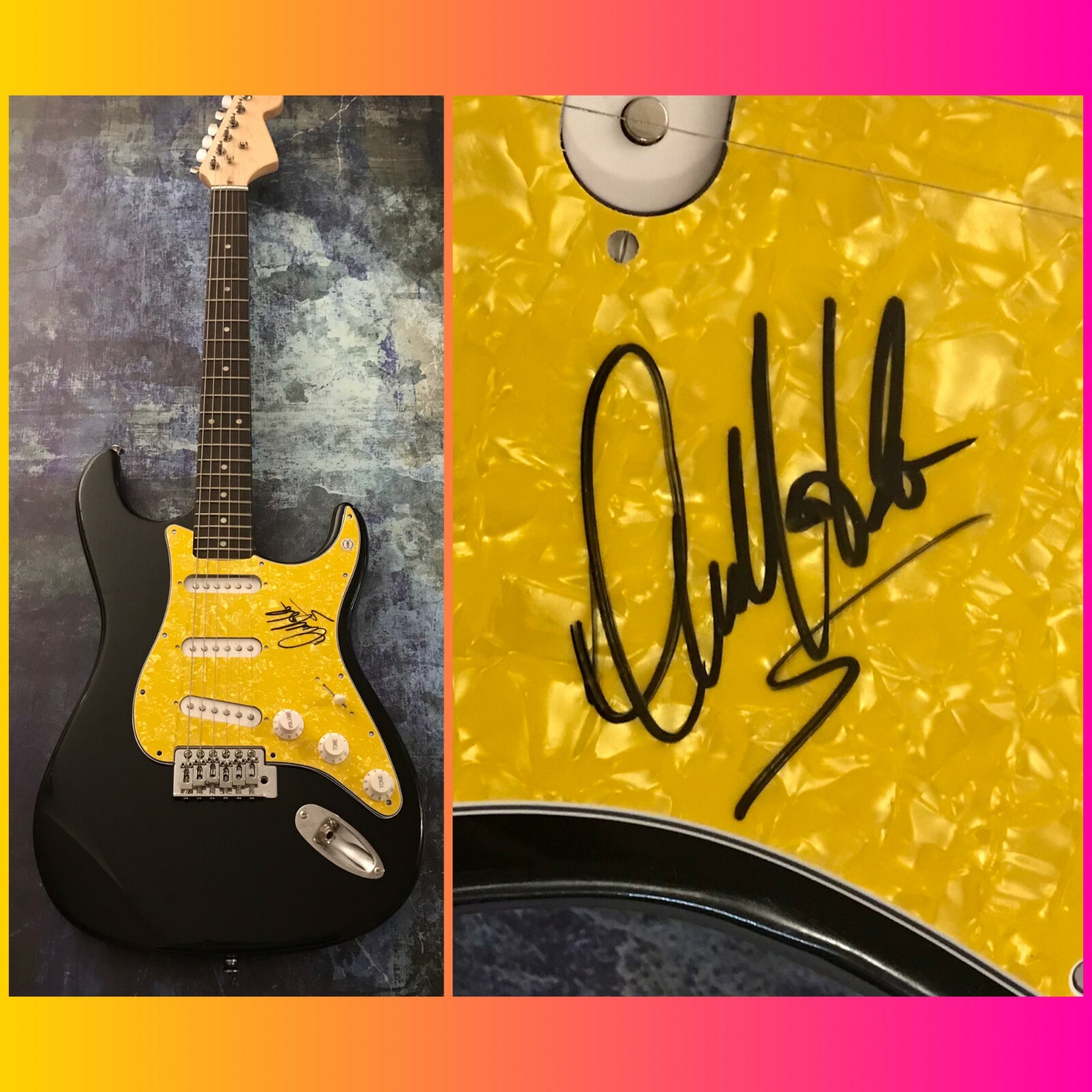 GFA The Village People Construction * DAVID HODO * Signed Electric Guitar D2 COA