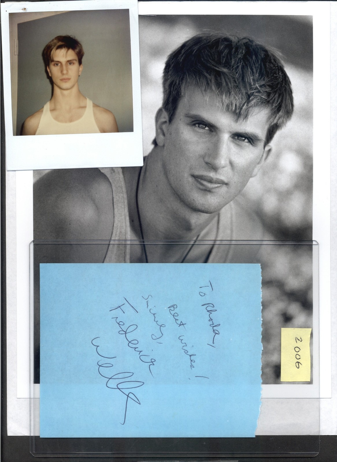 Frederick Weller – Signed Autograph Book Page & Photo Set – Armageddon