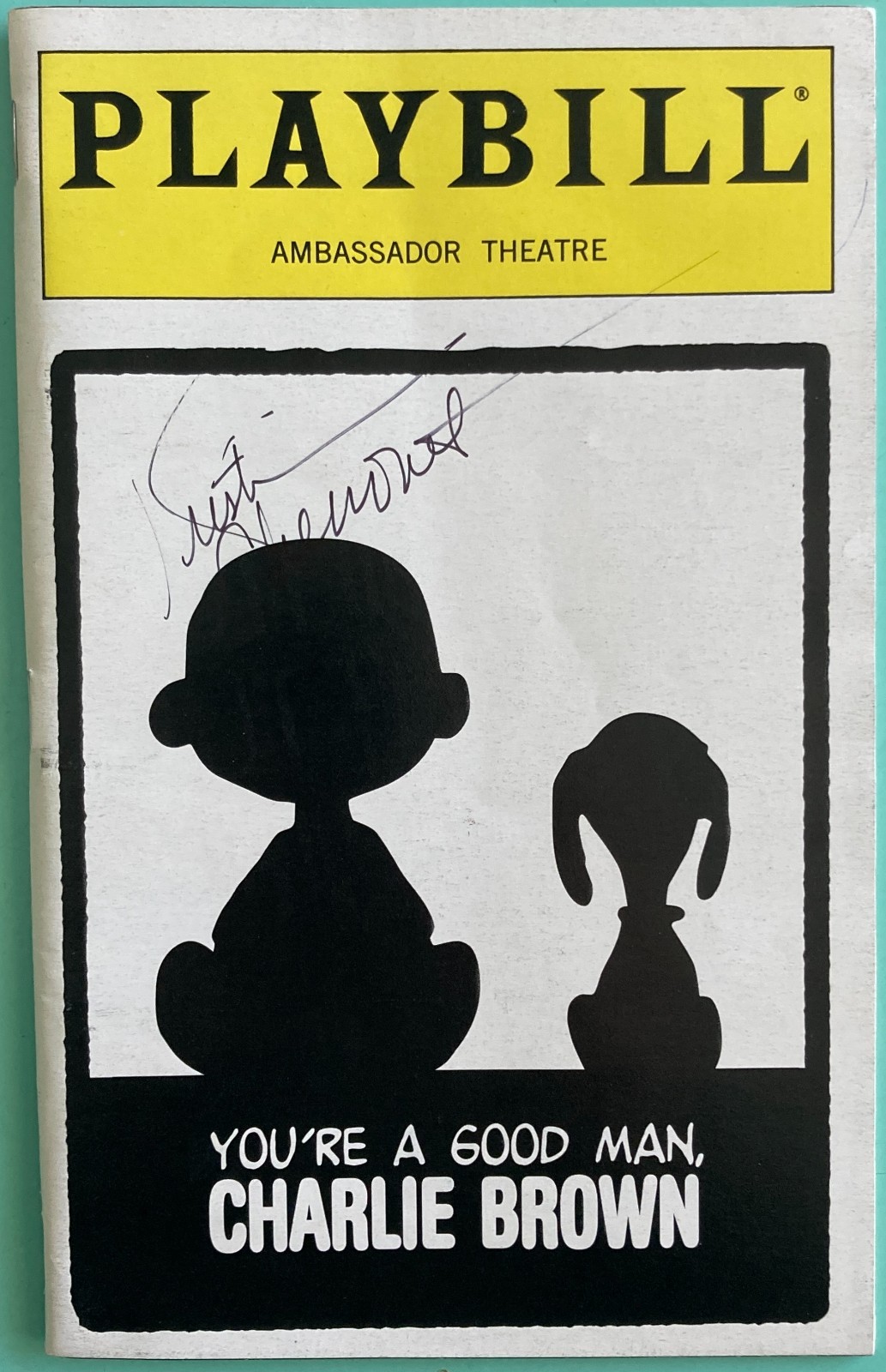 Kristin Chenoweth Signed Playbill You’re a Good Man, Charlie Brown June 1999 B&W