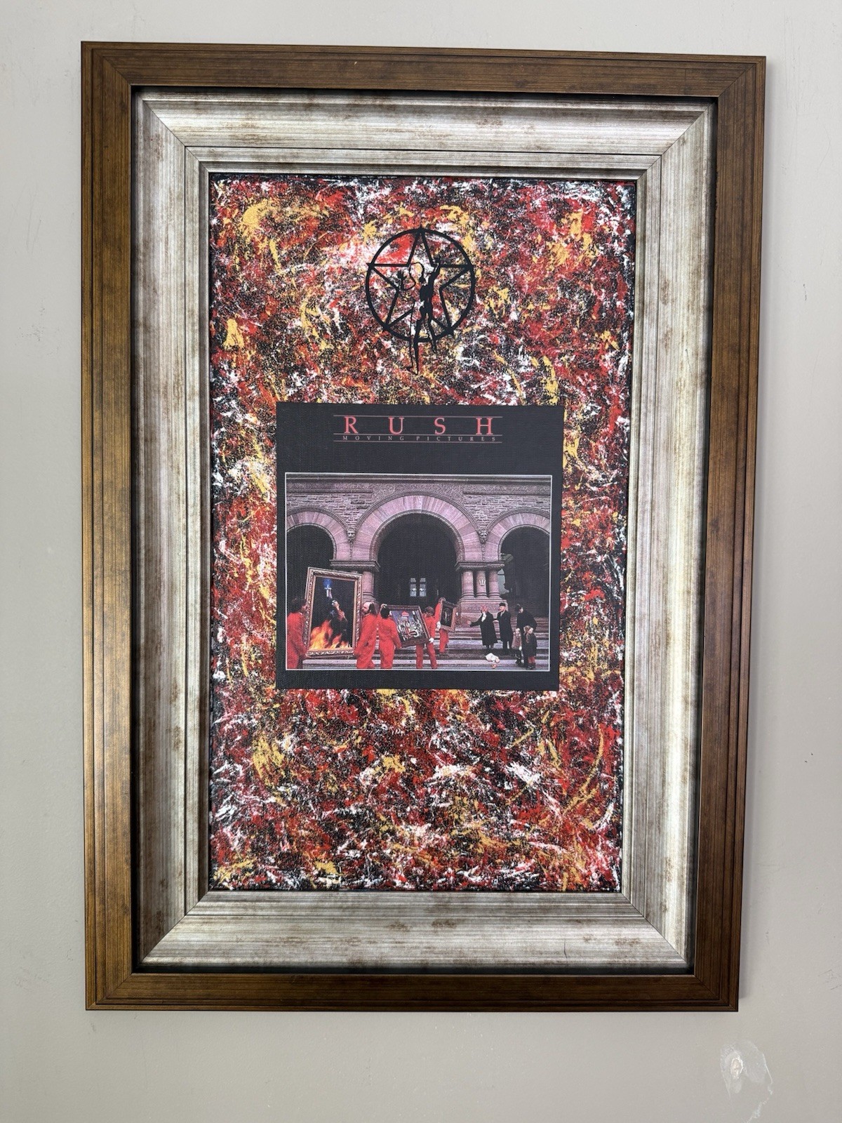 Rush Moving Pictures Framed Wall Art – Handmade Mixed Media Rock 18.5/26.25/1.5”