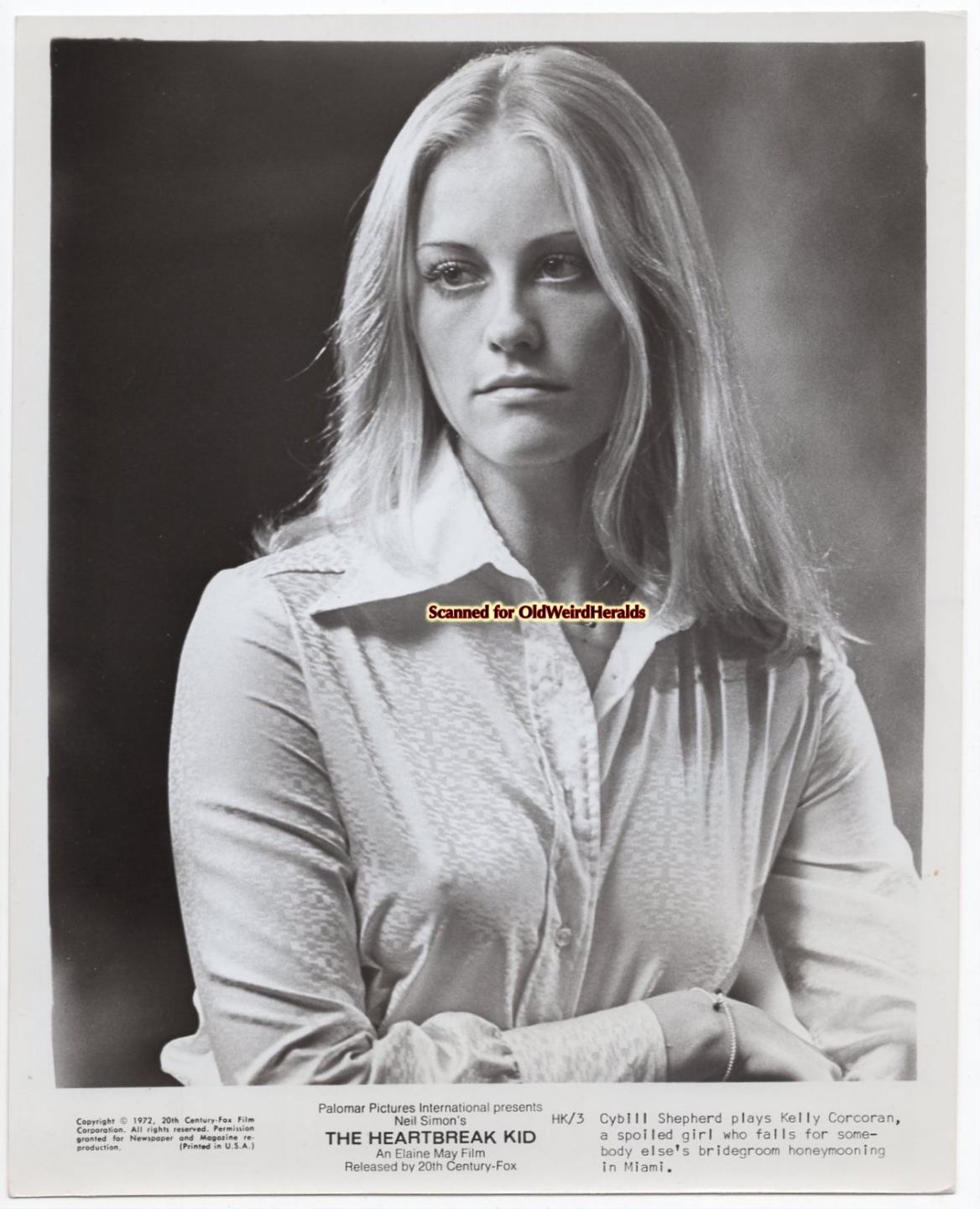 CYBILL SHEPHERD MOVIE PHOTO Orig 1972 HEARTBREAK KID Sexy PORTRAIT, Nipple, Moon