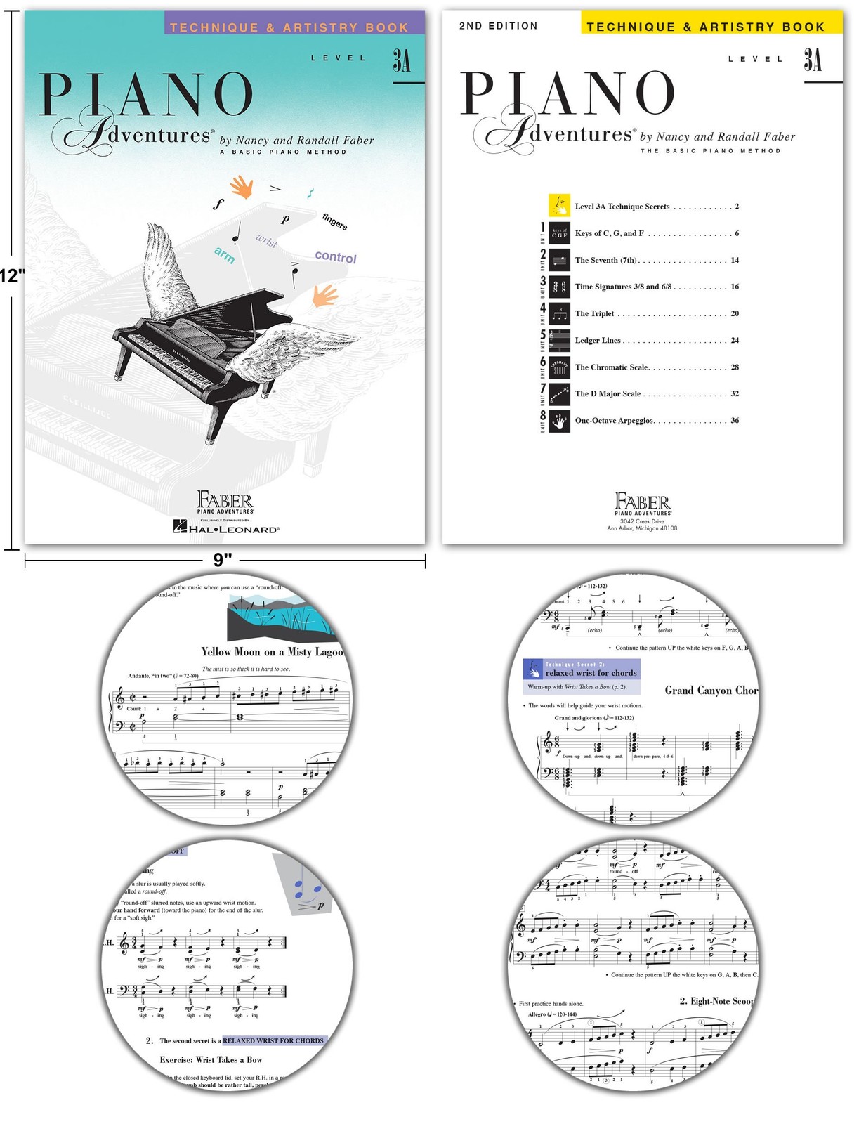 Piano Adventures Level 3A Learning Library Set By Nancy Faber – Lesson, Theor…