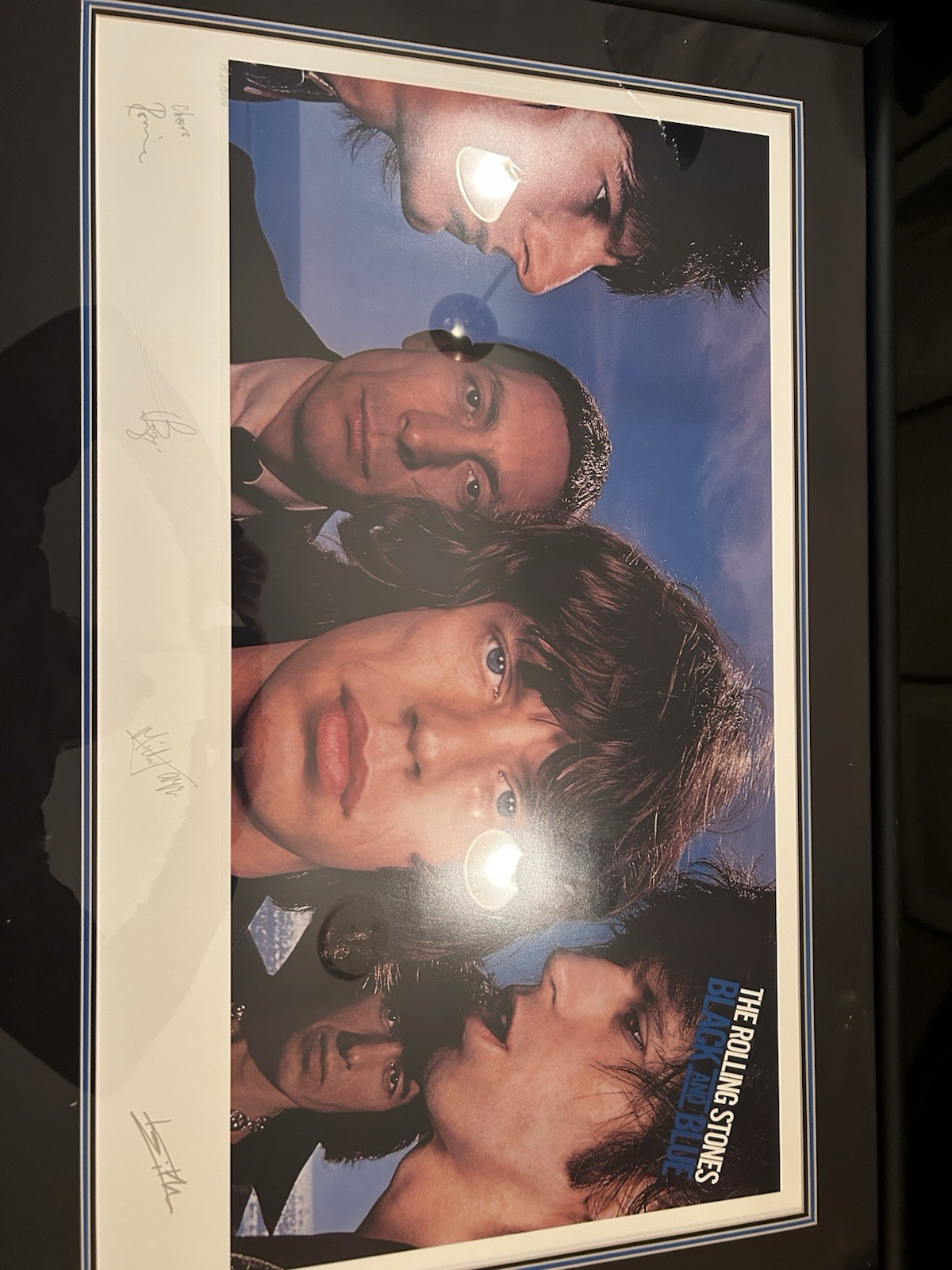 The Rolling Stones Black and Blue Limited Edition Lithograph Poster 21 x 34 in