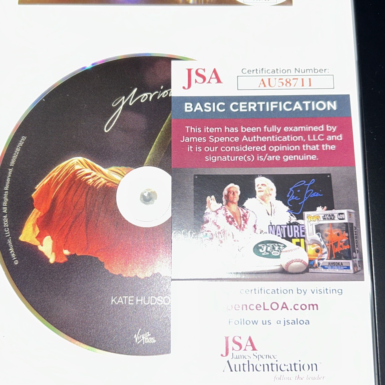 Late Hudson Signed Glorious CD Cover AUTOGRAPHED JSA COA Framed Ready To Hang