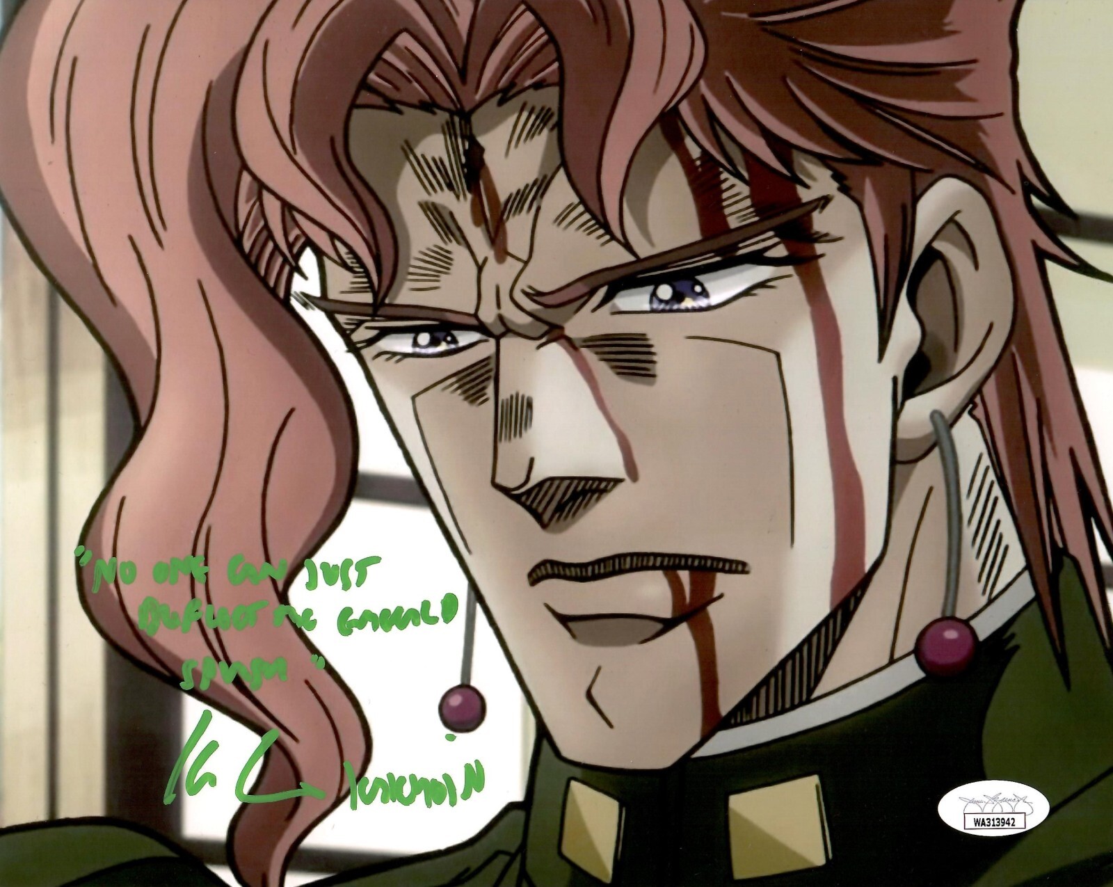 Kyle Hebert signed inscribed 8×10 photo Jojo’s Bizarre Adventure JSA COA Kakyoin